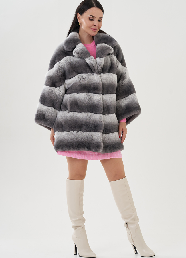 Шуба из кролика оверсайз модель № 81495 универмаг малина