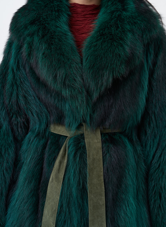 Шуба из енота летучая мышь