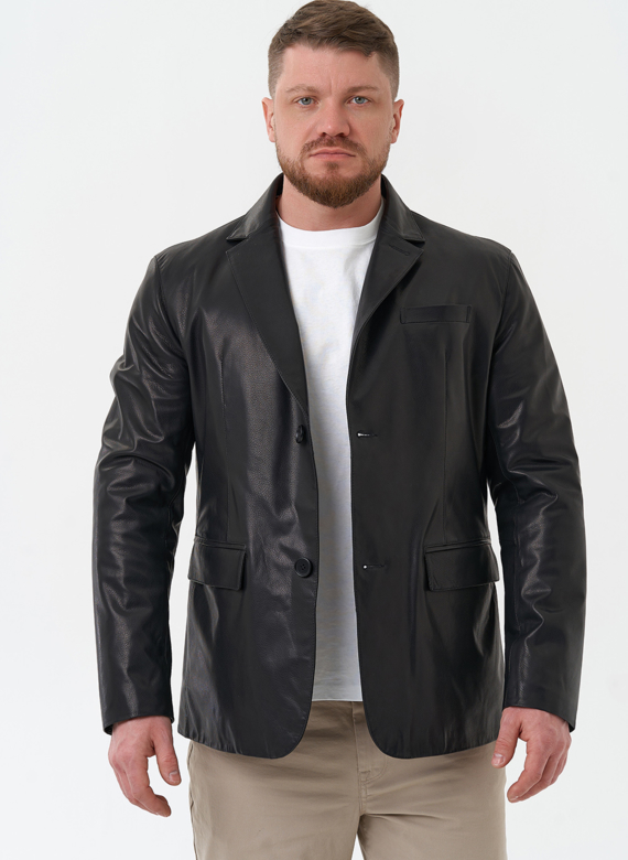 Мужской пиджак из натуральной кожи