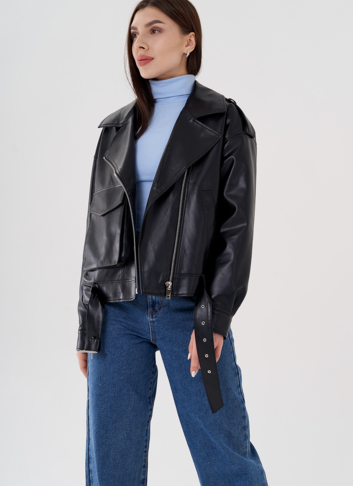 Куртка косуха на утеплении со съемным натуральным мехом