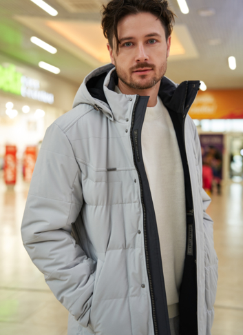 Пуховик мужской с капюшоном 