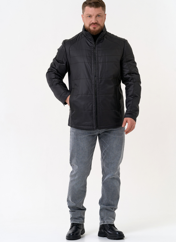 Мужская куртка с воротником стойкой Мужская куртка с воротником стойкой