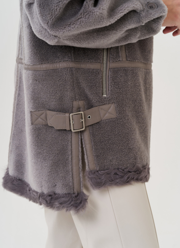 Женская куртка "косуха" из искусственного меха