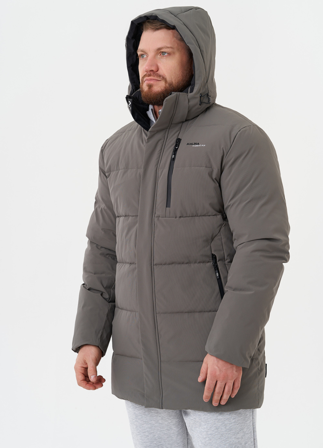 Зимний пуховик с капюшоном модель № 28393 универмаг малина