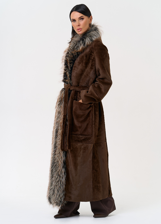 Женская дубленка из овчины Cortos модель № 31399 универмаг малина