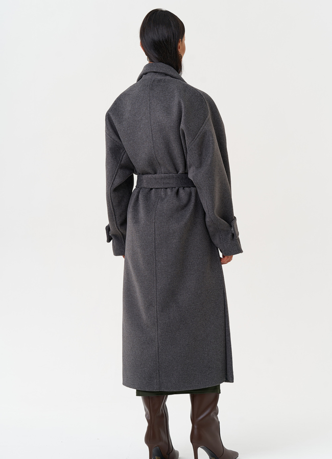 Женское пальто с поясом модель № 31214 универмаг малина