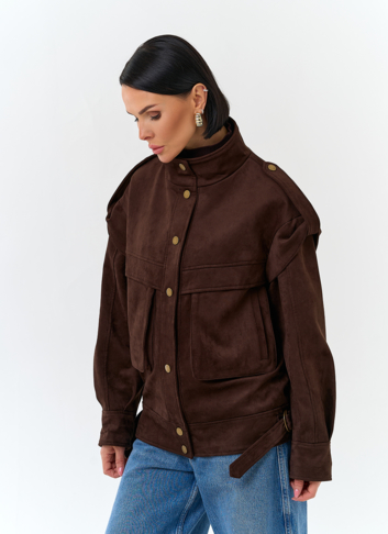 Женская куртка из эко замши