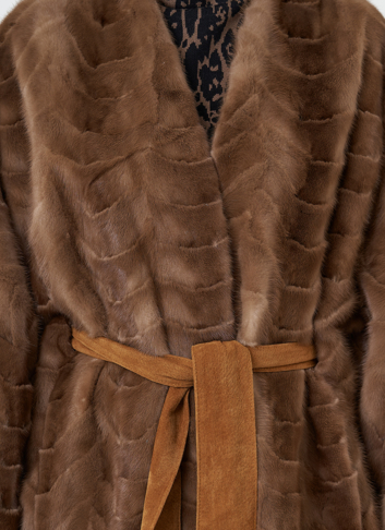 Шуба оверсайз из меха норки