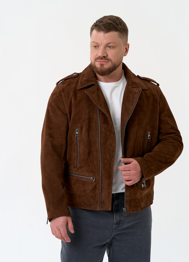 Мужская куртка из натуральной замши модель № 32742 универмаг малина