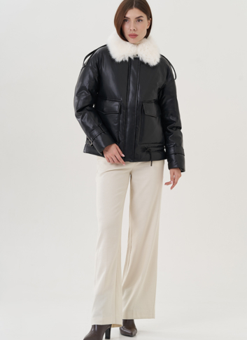 Куртка демисезонная из искусственной кожи