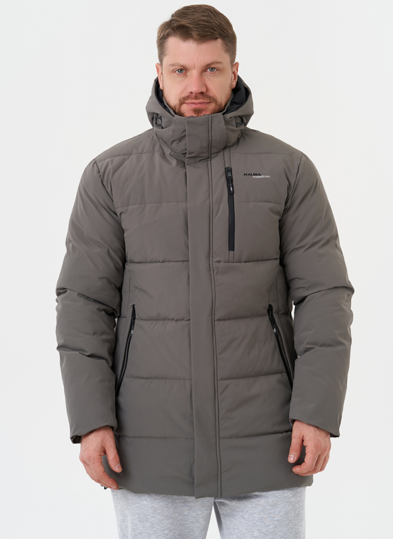Зимний пуховик с капюшоном