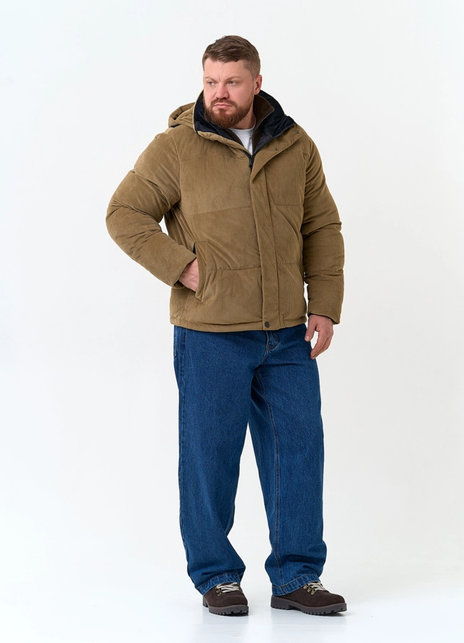 Мужской пуховик с капюшоном модель № 34061 в рассрочку фото