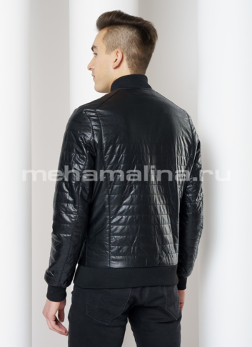 Куртка бомбер из эко кожи