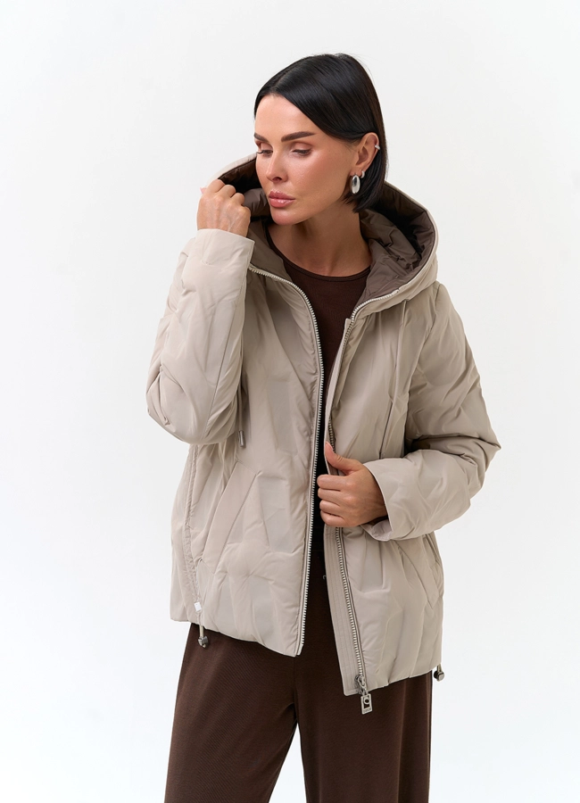 Женская куртка с капюшоном модель № 33789 универмаг малина