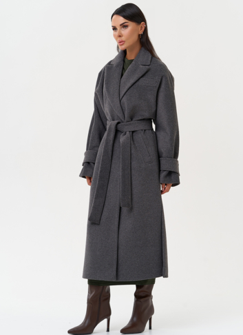 Женское пальто с поясом