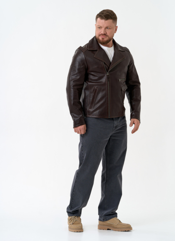 Мужская куртка косуха из натуральной кожи