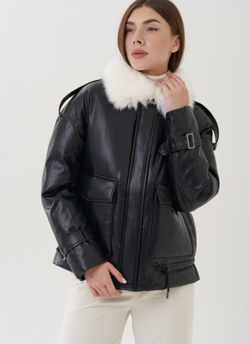 Куртка демисезонная из искусственной кожи