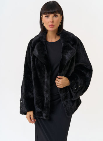Куртка из меха норки с английским воротником Куртка из меха норки с английским воротником