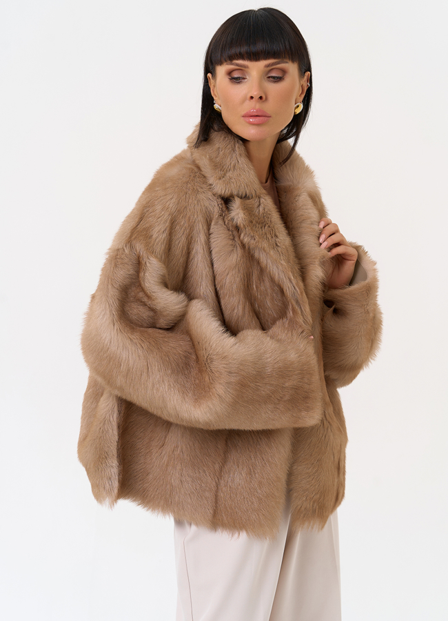 Женская натуральная дубленка с английским воротником модель № 31628 универмаг малина