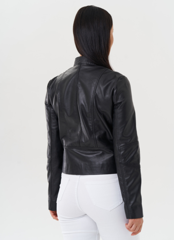 Женская куртка "мото" из натуральной кожи