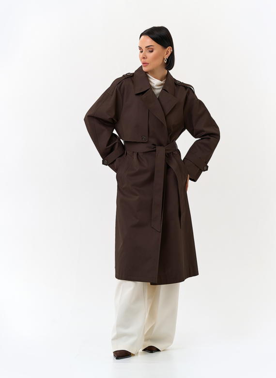Женский плащ с поясом