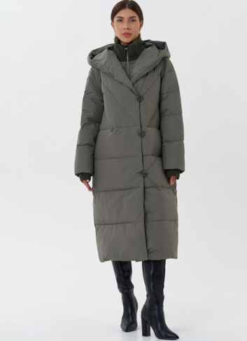 Женский пуховик с манишкой