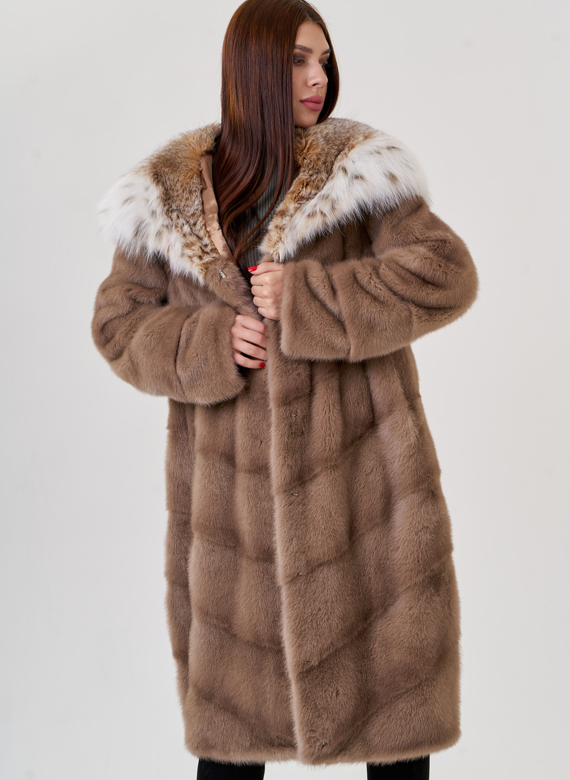 Норковая шуба с рысью
