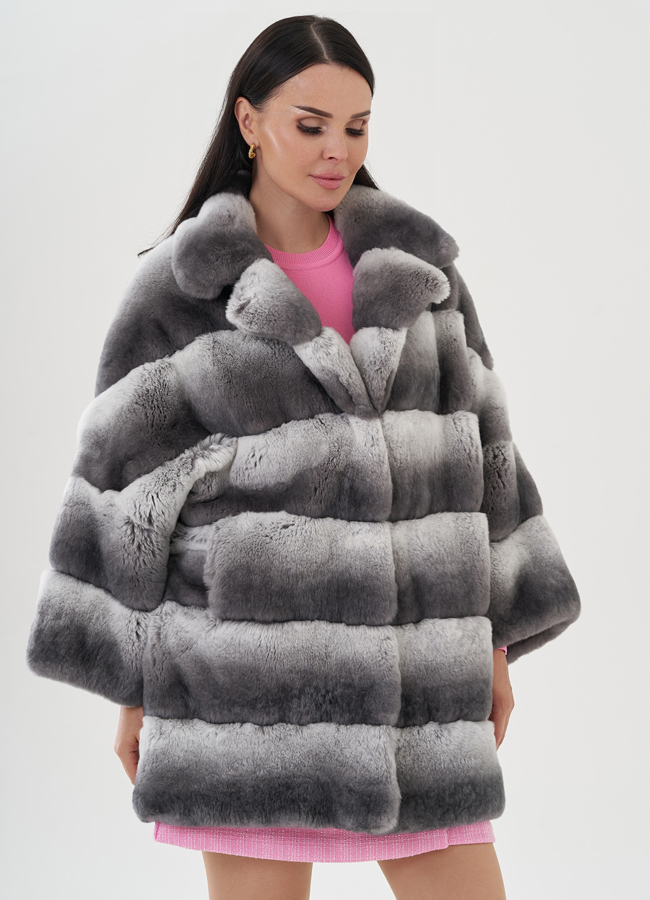 Шуба из кролика оверсайз модель № 81495 универмаг малина