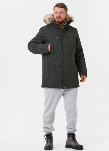 Пуховик с отделкой из меха енота Пуховик с отделкой из меха енота