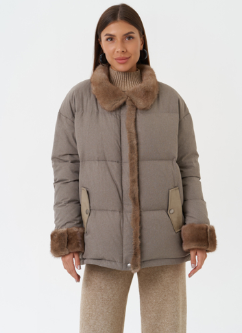 Куртка с отделкой из меха норки