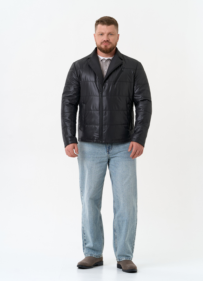 Мужская куртка черного цвета модель № 32544 универмаг малина