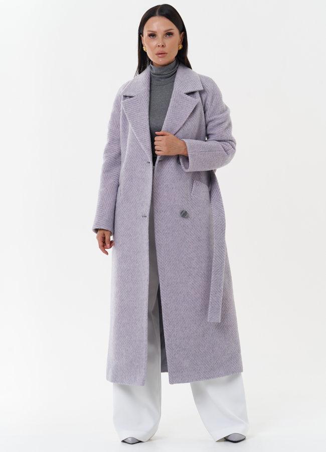 Женское пальто с английским воротником модель № 27671 в рассрочку