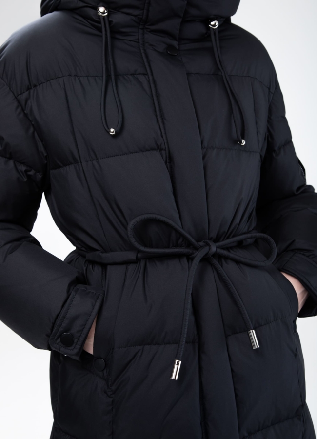 Женский пуховик с капюшоном  модель № 29110 универмаг малина