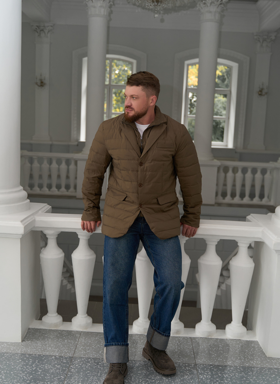 Мужской пуховик со съемной манишкой Мужской пуховик со съемной манишкой