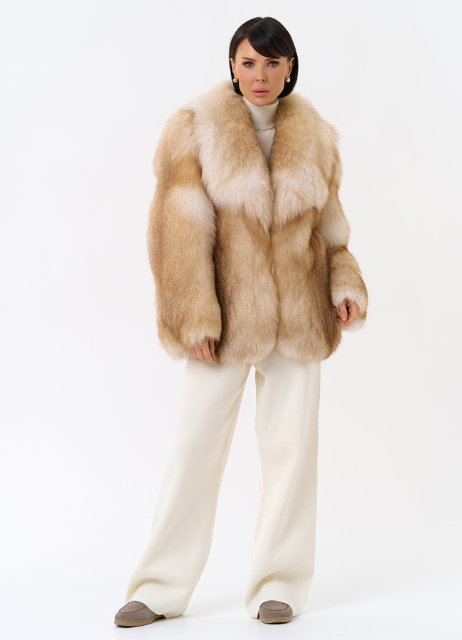 фото Куртка из лисы модель № 32014