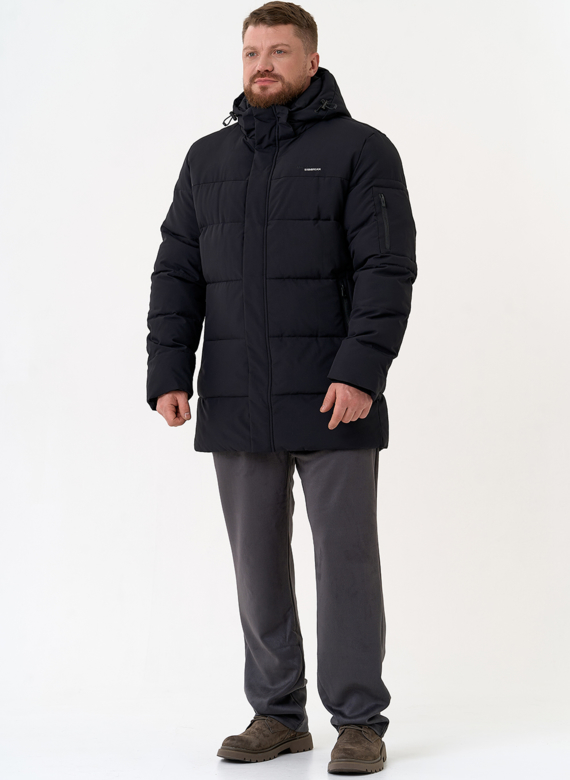 Мужской пуховик с капюшоном  Мужской пуховик с капюшоном