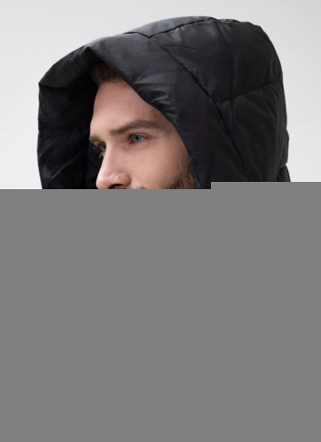 Мужской пуховик с капюшоном  фото