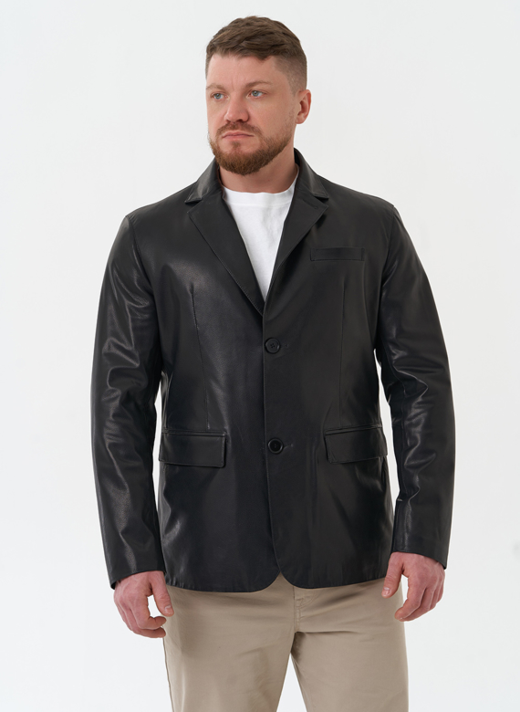 Мужской пиджак из натуральной кожи