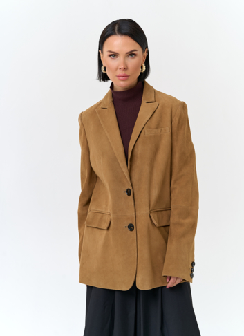 Жакет из натуральной замши