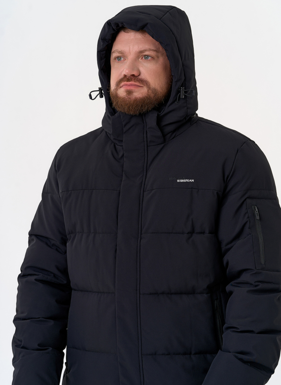 Мужской пуховик с капюшоном  Мужской пуховик с капюшоном
