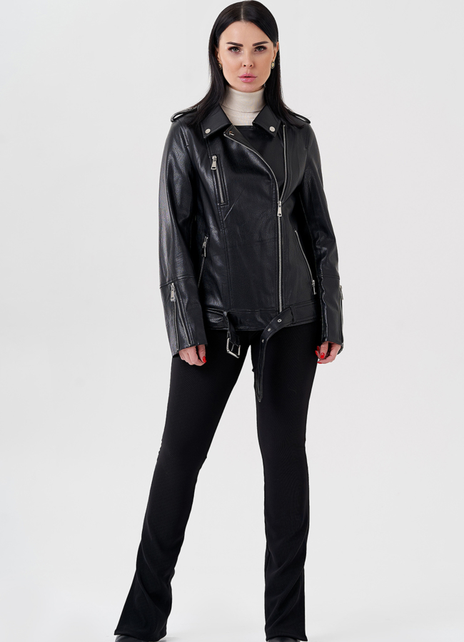 Женская косуха из эко кожи  модель № 24126 в рассрочку