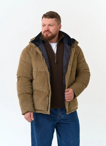 Мужской пуховик с капюшоном фото