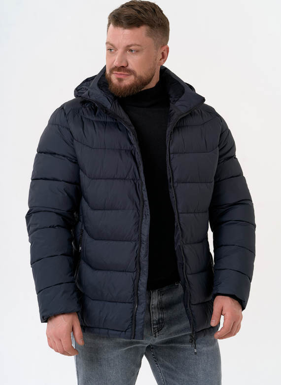 Мужской пуховик с капюшоном  Мужской пуховик с капюшоном