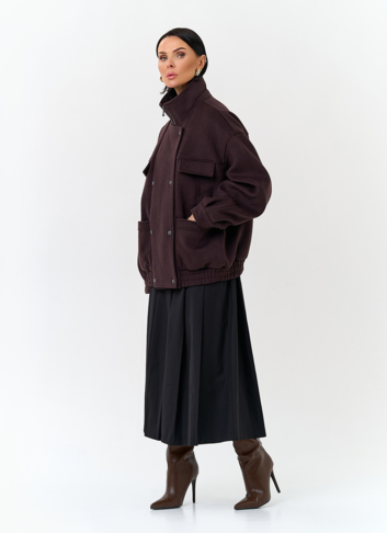 Женское укороченное пальто бомбер