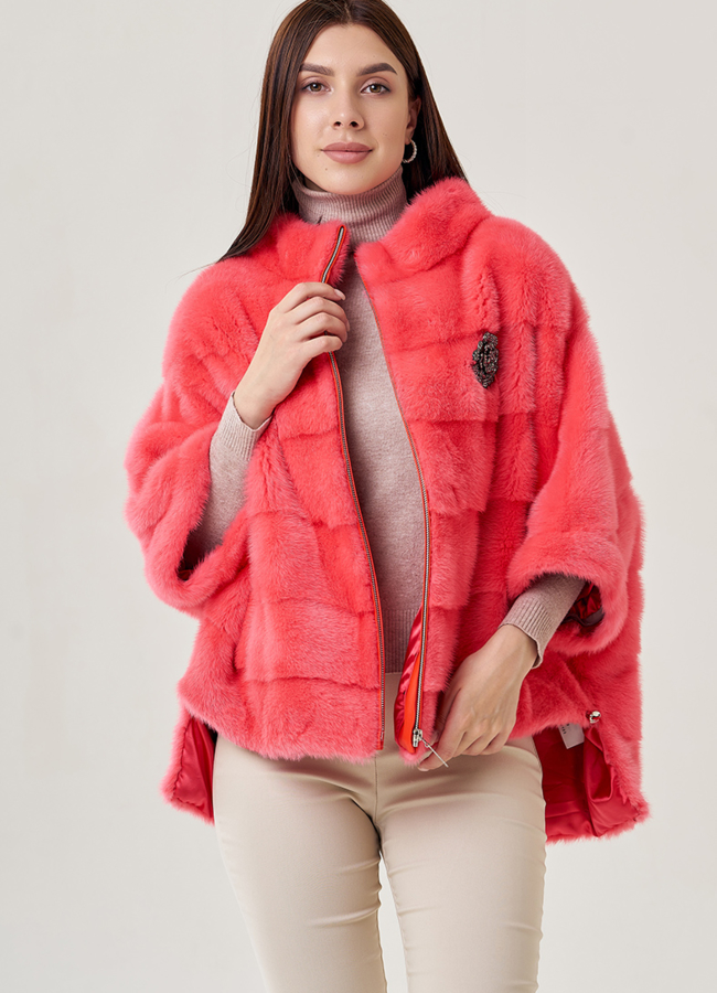 Шуба из норки оверсайз модель № 24749 в кредит