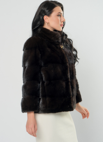 Поперечная шуба из норки
