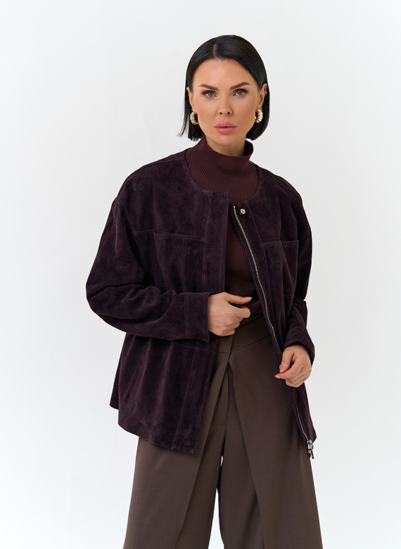 Жакет из натуральной замши