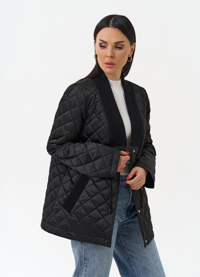 Женская утепленная стеганая куртка модель № 30051 универмаг малина