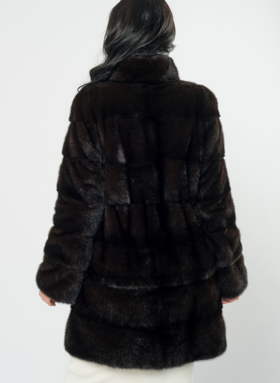 Поперечная шуба из норки